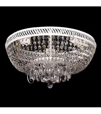 Люстра хрустальная Кольцо 031 на 5 ламп Белая